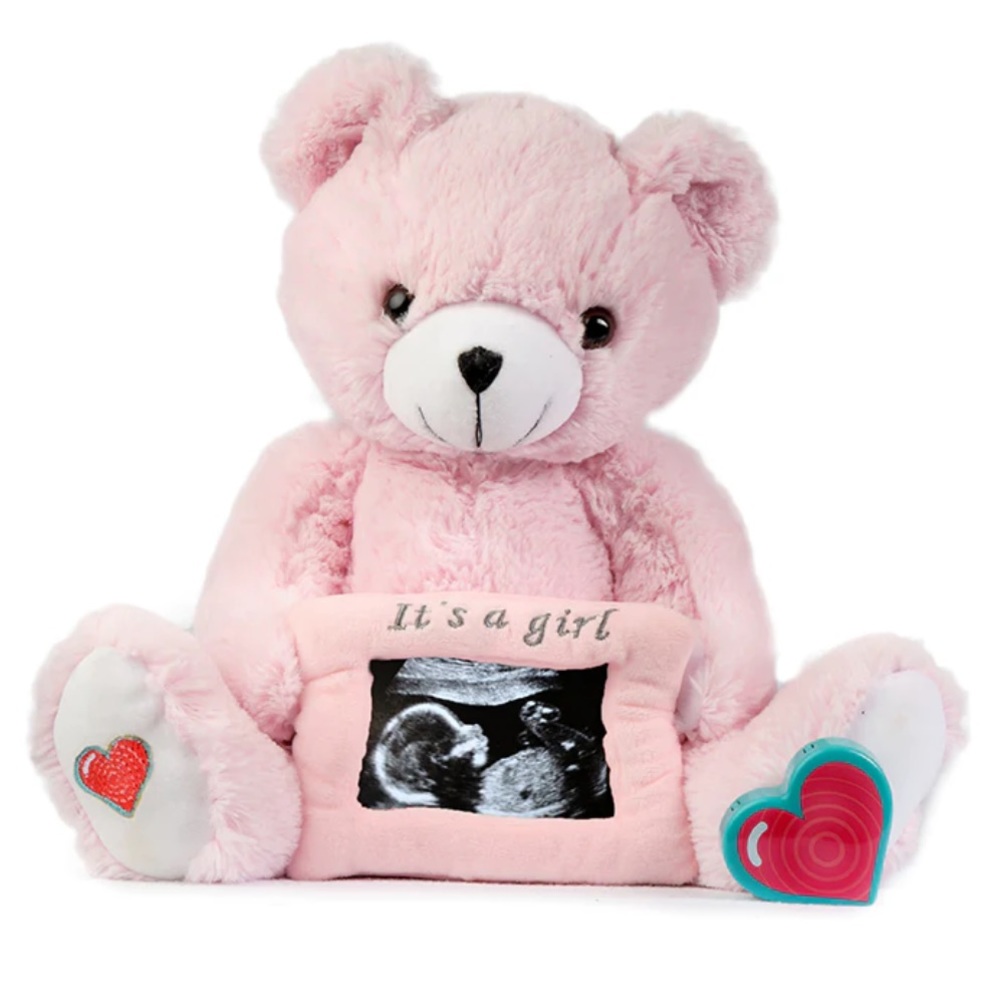 BRAND NEW My Baby’s Heartbeat Bear - Pink Gender Reveal Bear